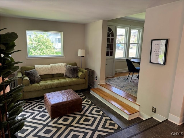 22 Hamilton St, Hamilton, NY 13346 - living area featuring baseboards