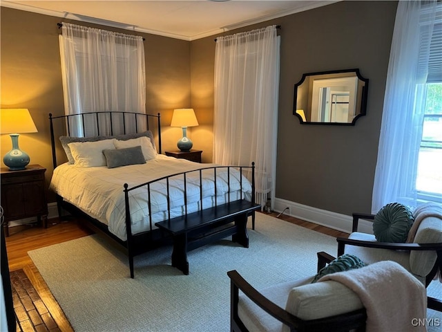 22 Hamilton St, Hamilton, NY 13346 - bedroom featuring wood finished floors, ornamental molding, and baseboards