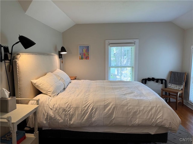 22 Hamilton St, Hamilton, NY 13346 - bedroom featuring lofted ceiling and wood finished floors