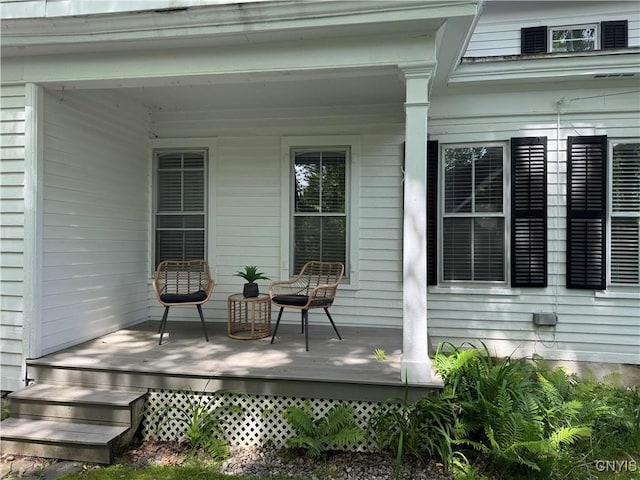 22 Hamilton St, Hamilton, NY 13346 - view of wooden porch
