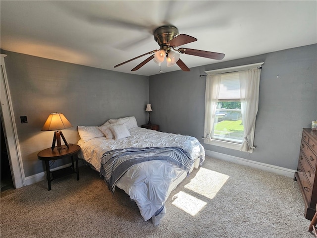6207 Knickerbocker Rd, Ontario, NY 14519 - bedroom featuring carpet floors, baseboards, and ceiling fan