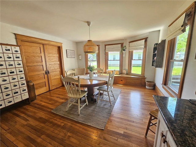 6207 Knickerbocker Rd, Ontario, NY 14519 - dining room with dark wood finished floors and healthy amount of natural light