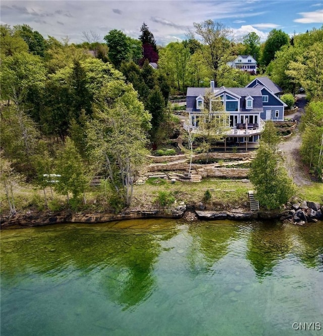 2 Perch Bay Rd, Morristown, NY 13669 - view of subject property with a large body of water and a heavily wooded area