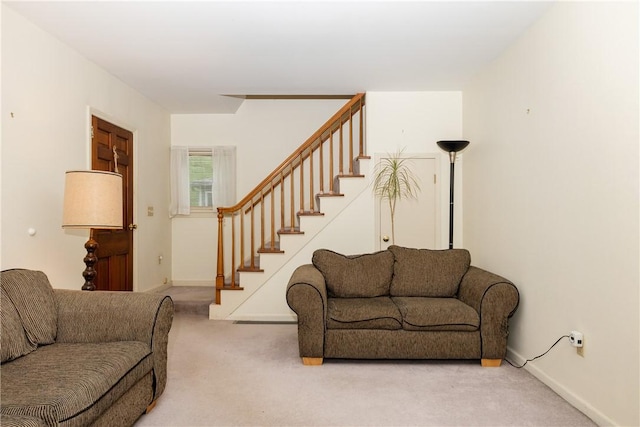 376 Imperial Ave, Erwin, NY 14870 - carpeted living room with stairs and baseboards