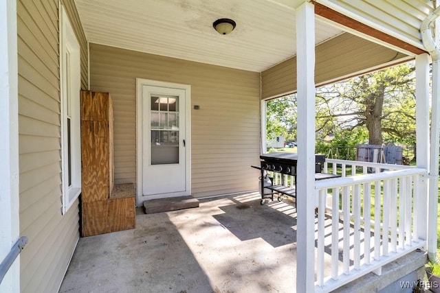 10652 Elm St, North Collins, NY 14111 - doorway to property with a porch