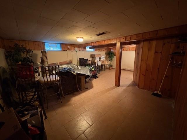106 Rexford St, Rochester, NY 14621 - below grade area featuring wood walls