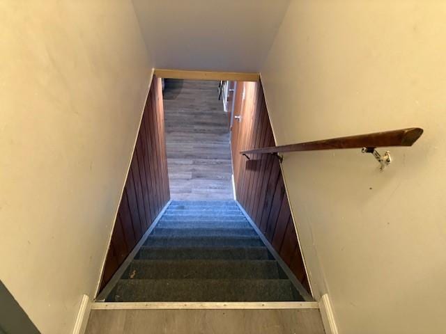 245 Weaver St, Rochester, NY 14621 - staircase featuring wood finished floors