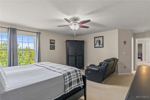 52 Apple Blossom Blvd, Lancaster, NY 14086 - bedroom featuring light colored carpet, baseboards, and a ceiling fan
