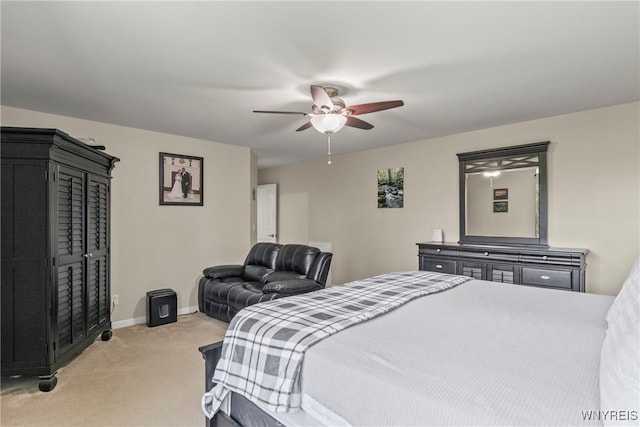 52 Apple Blossom Blvd, Lancaster, NY 14086 - bedroom with light carpet, baseboards, and ceiling fan