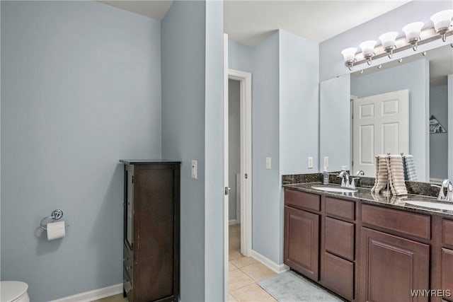 52 Apple Blossom Blvd, Lancaster, NY 14086 - full bath featuring double vanity, tile patterned flooring, and toilet