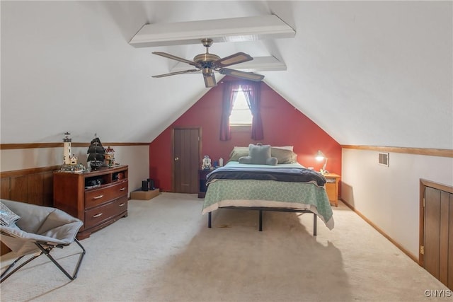 1607 Stolp Ave, Syracuse, NY 13207 - bedroom featuring carpet, a ceiling fan, and vaulted ceiling