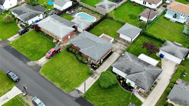 4314 Elmwood Ave, Hamburg, NY 14219 - aerial perspective of suburban area with a pool