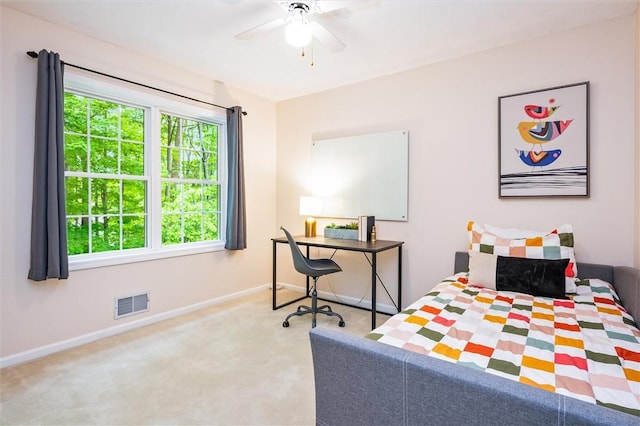 169 Watson Rd, Penfield, NY 14450 - carpeted bedroom featuring baseboards and a ceiling fan