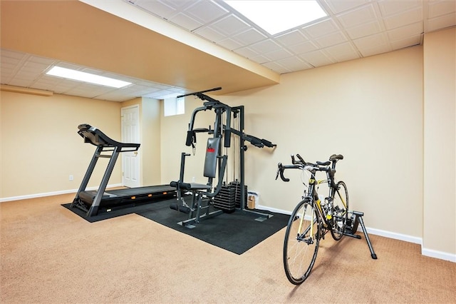 169 Watson Rd, Penfield, NY 14450 - workout area with carpet flooring and baseboards