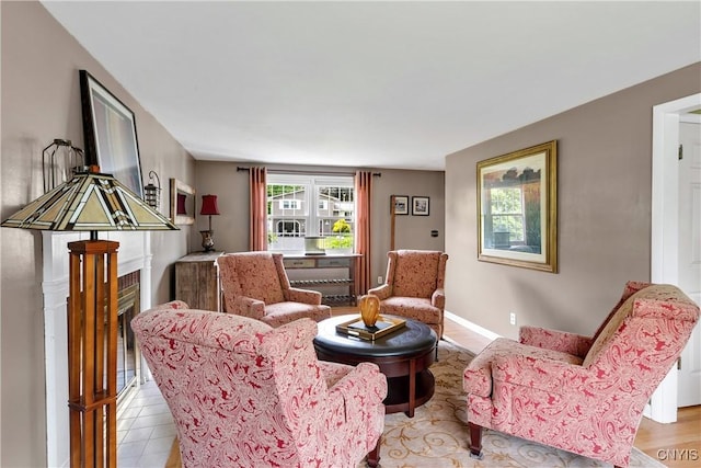 8260 Dexter Pkwy, Lysander, NY 13027 - sitting room with a fireplace