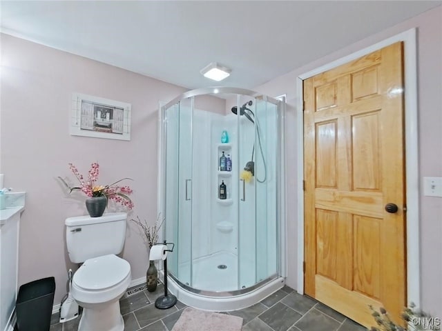801 W Thomas St, Rome-Inside, NY 13440 - full bathroom with a shower stall, toilet, and tile patterned floors