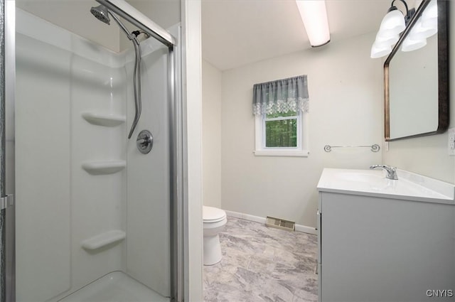 4904 Brookfield Rd, Lee, NY 13363 - bathroom with vanity, a shower stall, toilet, and baseboards