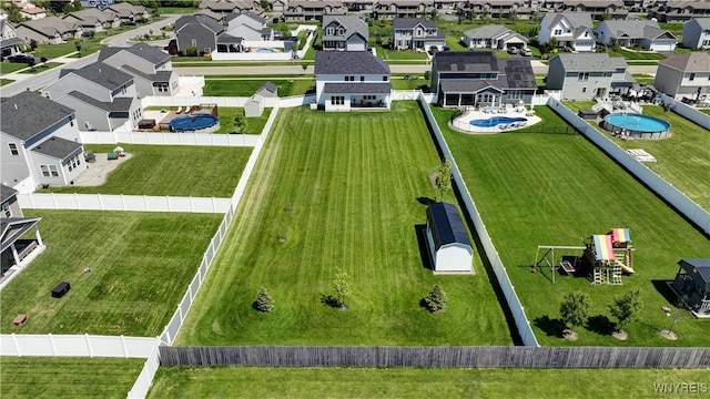 4580 Carlyes Ct, Hamburg, NY 14075 - aerial perspective of suburban area with a pool area