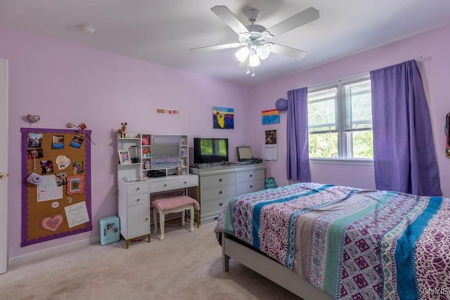 3 Foxwood Dr, Lysander, NY 13027 - bedroom with light carpet and a ceiling fan