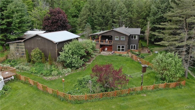 4300 Mutton Hill Rd, Fenner, NY 13035 - aerial view of property and surrounding area with a heavily wooded area
