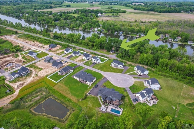 58 Van Ness Rd S, Van Buren, NY 13027 - aerial perspective of suburban area featuring a nearby body of water