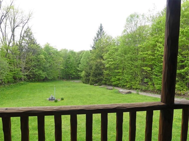 1910 Davis Hollow Rd, Andes, NY 13731 - view of grassy yard with a forest view