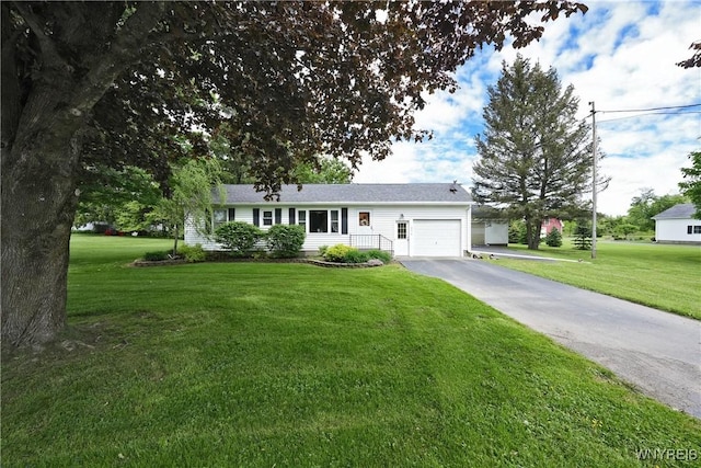 12620 Rte 39, Sardinia, NY 14134 - single story home featuring a garage, a front lawn, and driveway