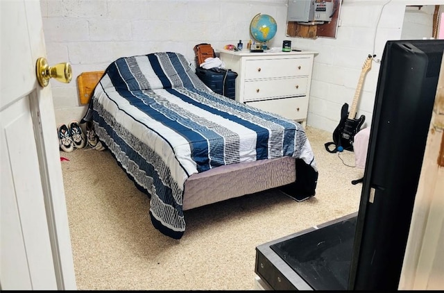 61 Tamarack, Irondequoit, NY 14622 - bedroom with concrete block wall