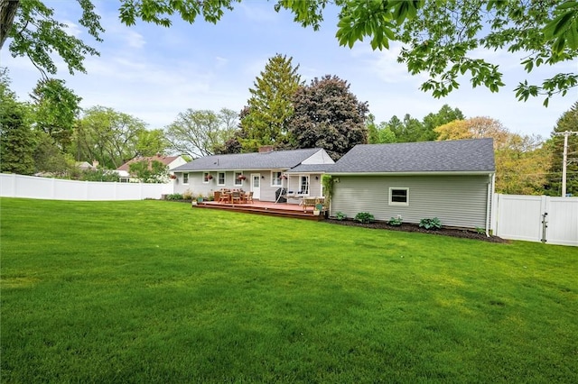 669 Webster Rd, Webster, NY 14580 - back of property featuring a wooden deck and a gate