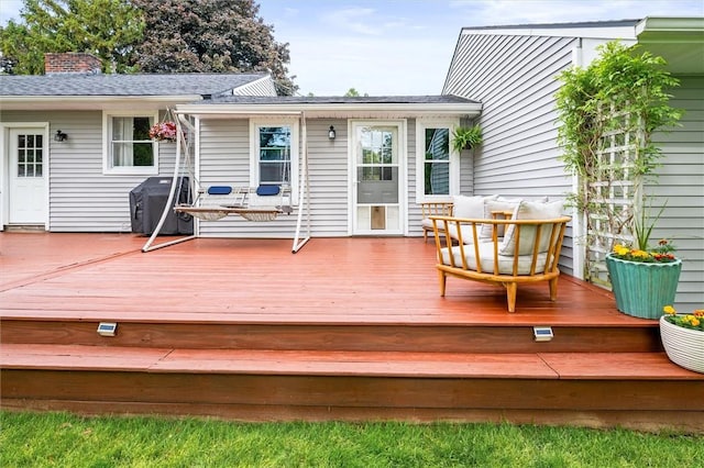 669 Webster Rd, Webster, NY 14580 - wooden deck featuring a grill