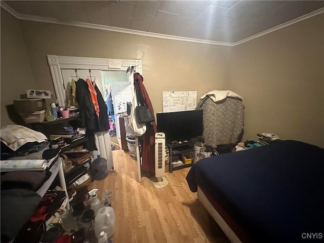 319 Shuart Ave, Syracuse, NY 13203 - bedroom with crown molding and wood finished floors