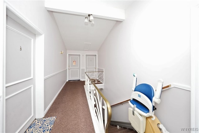 1162 Indian Church Rd Unit 8, West Seneca, NY 14224 - corridor with dark colored carpet and baseboards