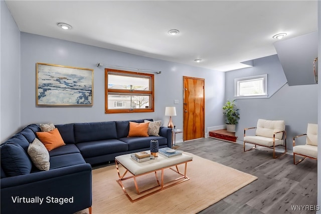 46 Wilkes Ave, Buffalo, NY 14215 - living area with healthy amount of natural light, light wood-type flooring, and baseboards
