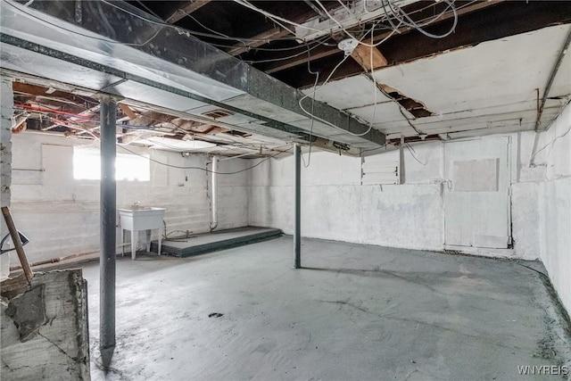46 Wilkes Ave, Buffalo, NY 14215 - basement featuring a sink