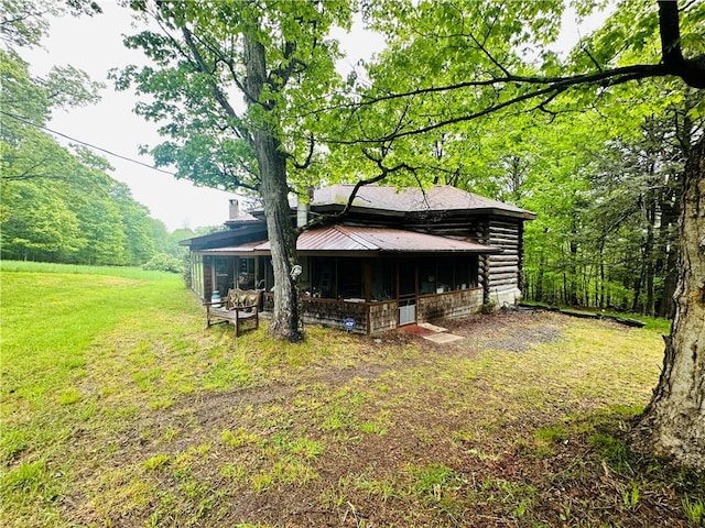 1170 Hornby Rd, Orange, NY 14812 - view of outdoor structure featuring a forest view