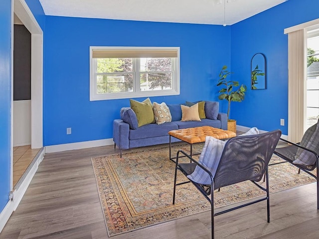 13 W Crest Dr, Gates, NY 14606 - living area with wood finished floors and baseboards