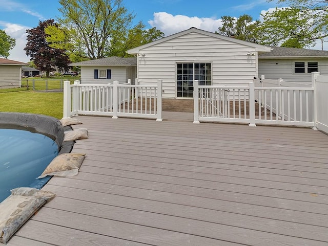 13 W Crest Dr, Gates, NY 14606 - deck featuring a yard