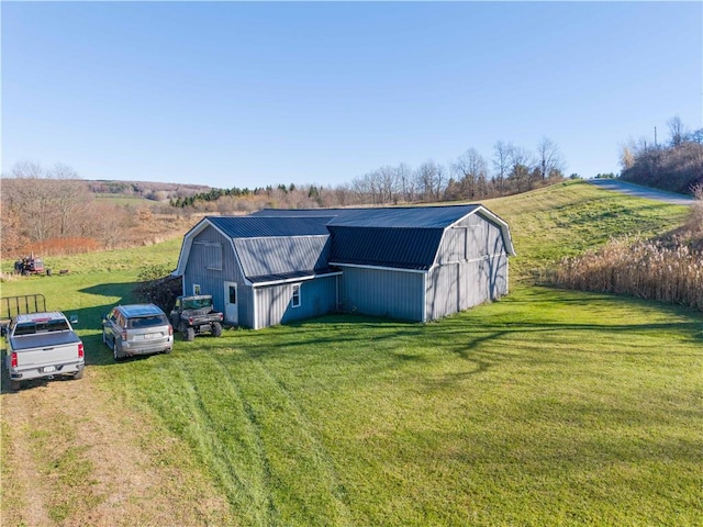 10339 Baker Rd, Portage, NY 14846 - view of barn featuring a lawn and a view of rural / pastoral area