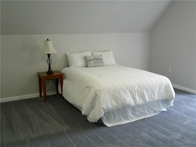 8457 S Main St, Le Ray, NY 13637 - bedroom featuring carpet, lofted ceiling, and baseboards