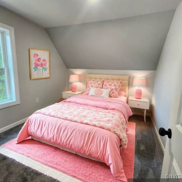8457 S Main St, Le Ray, NY 13637 - bedroom with lofted ceiling and carpet