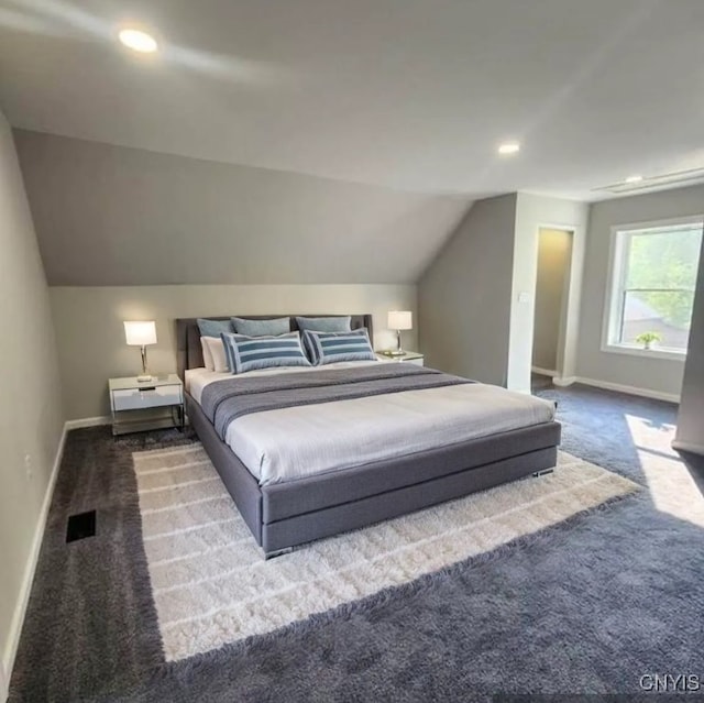 8457 S Main St, Le Ray, NY 13637 - carpeted bedroom featuring lofted ceiling and recessed lighting