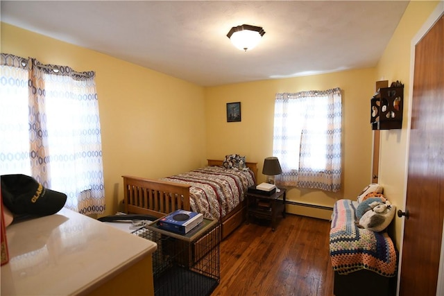 158 Dingman Hill Rd, Bainbridge, NY 13733 - bedroom featuring wood-type flooring and a baseboard heating unit