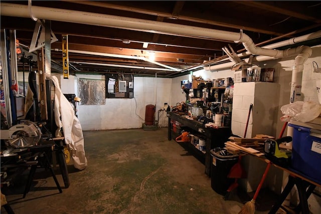 158 Dingman Hill Rd, Bainbridge, NY 13733 - unfinished below grade area with electric panel and a water pressure tank