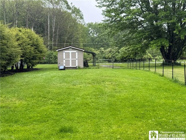 131 Goose Creek Rd, Busti, NY 14710 - view of yard featuring a shed
