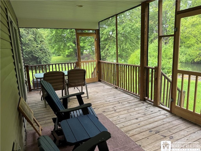 131 Goose Creek Rd, Busti, NY 14710 - sunroom / solarium featuring outdoor dining area