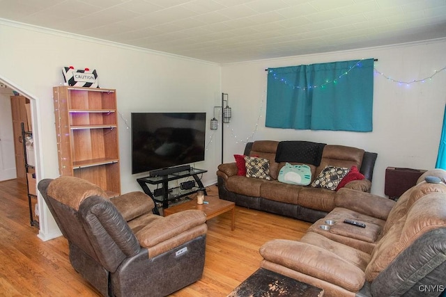 204 E Ellis St, Dewitt, NY 13057 - living room with wood finished floors and crown molding