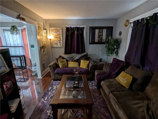 313 Ellicott St, Rochester, NY 14619 - living room featuring wood-type flooring