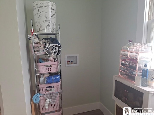 38 Douglas Pl, Jamestown, NY 14701 - laundry area featuring hookup for a washing machine and baseboards