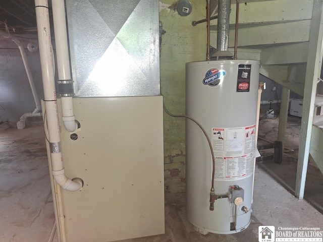 38 Douglas Pl, Jamestown, NY 14701 - utility room featuring gas water heater