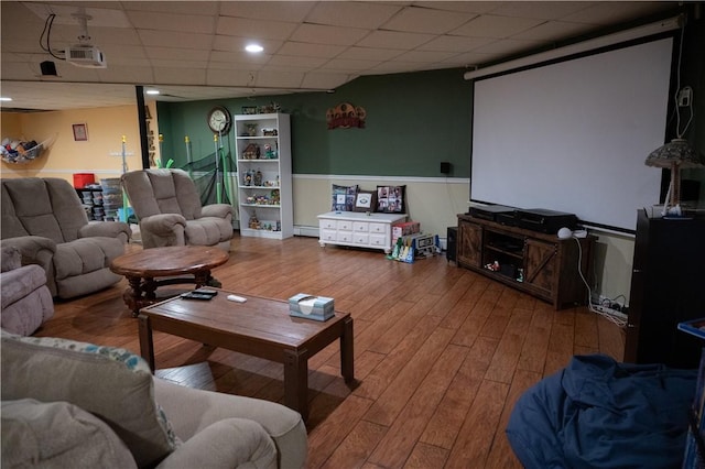 490 Bennett Pkwy, Hornellsville, NY 14843 - living area with wood finished floors and a paneled ceiling